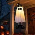 thumbnail image 6 of Sahpxhe Halloween Decorations Indoor Ghost Decor, Light Up Ghost Witch with High Heels LED Ornament for Indoor Outdoor Yard Tree Party Decor White, 6 of 7