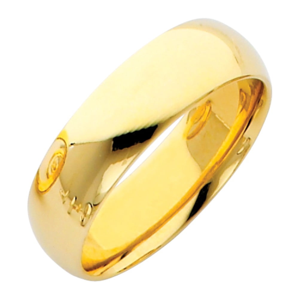 AA Jewels Solid 14k Yellow Gold Men's Heavy Weight 6mm