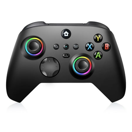 Wireless Controller Compatible With Xbox One, Xbox Series X/S, Xbox One X/S, PC, With RGB LED Light, Mappable Buttons, 3.5mm Headphone Jack, With 2.4GHZ Wireless Adapter Gamepad
