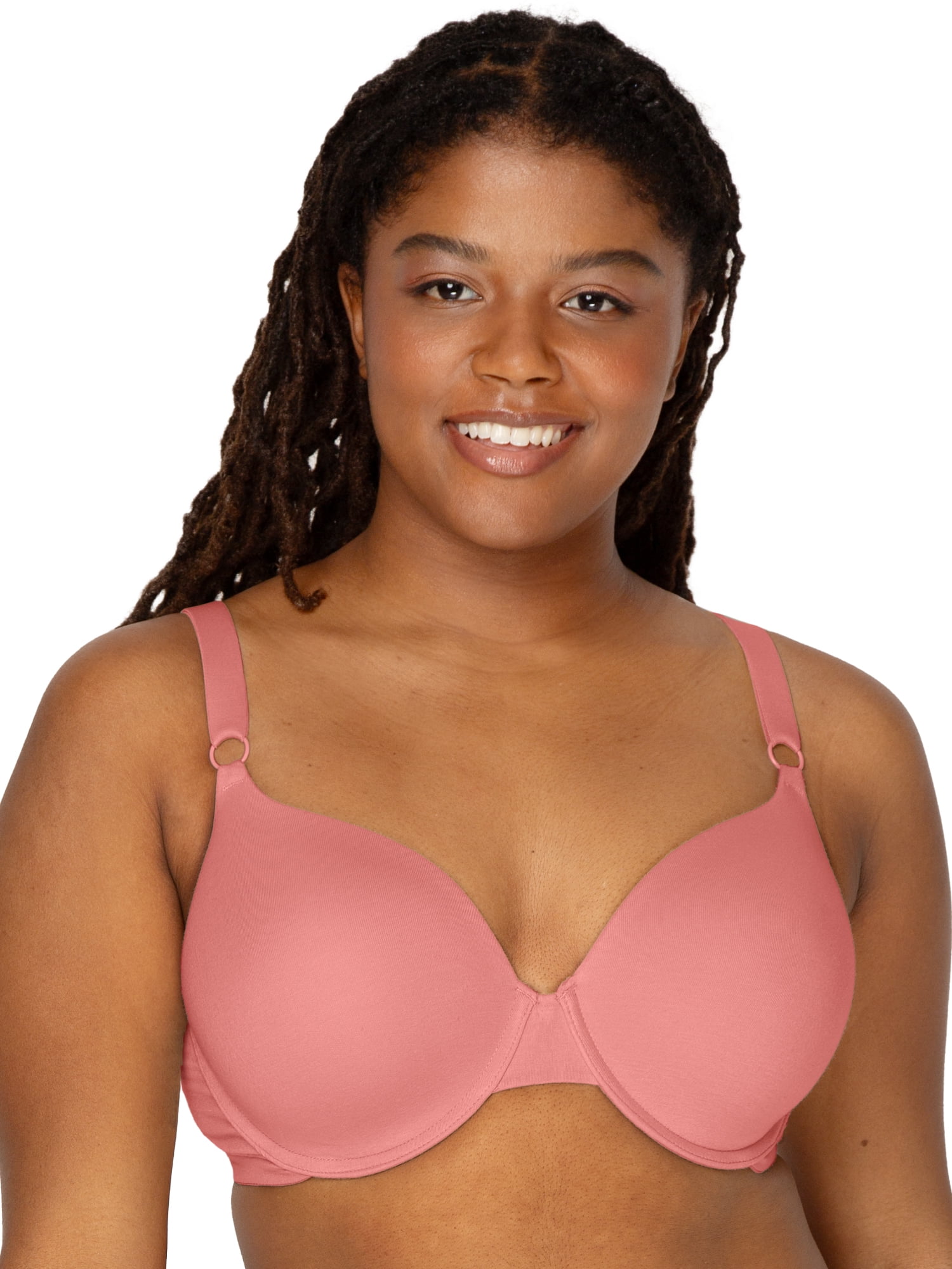 Fruit of the Loom Women's Cotton T-Shirt Bra, 2-Pack, FT797PK, Sizes 34A-42DD
