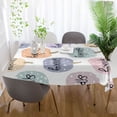 thumbnail image 6 of 60x90 Inch Tablecloth Polyester Square Tablecloth for Home Kitchen Dinner Decor Pumpkins with Spooky Text, 6 of 9