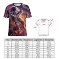 thumbnail image 2 of Astronauts Play Guitar in Space T Shirts Basic T-Shirt Short Sleeve Ladies Tee Shirt Summer Graphic Clothing, 2 of 6