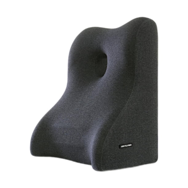 Cojín de soporte lumbar para la espalda, almohada boca abajo, almohada transpirable de elevación de piernas, cojín de espuma viscoelástica para Gris oscuro