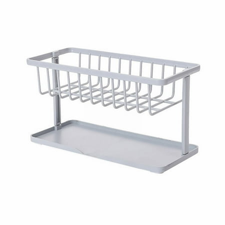

shelves for bedroom no drilling under the sink storage organizer Office Japanese Style Sink Double Layer Drain Rack Sponge Storage Pool Supplies