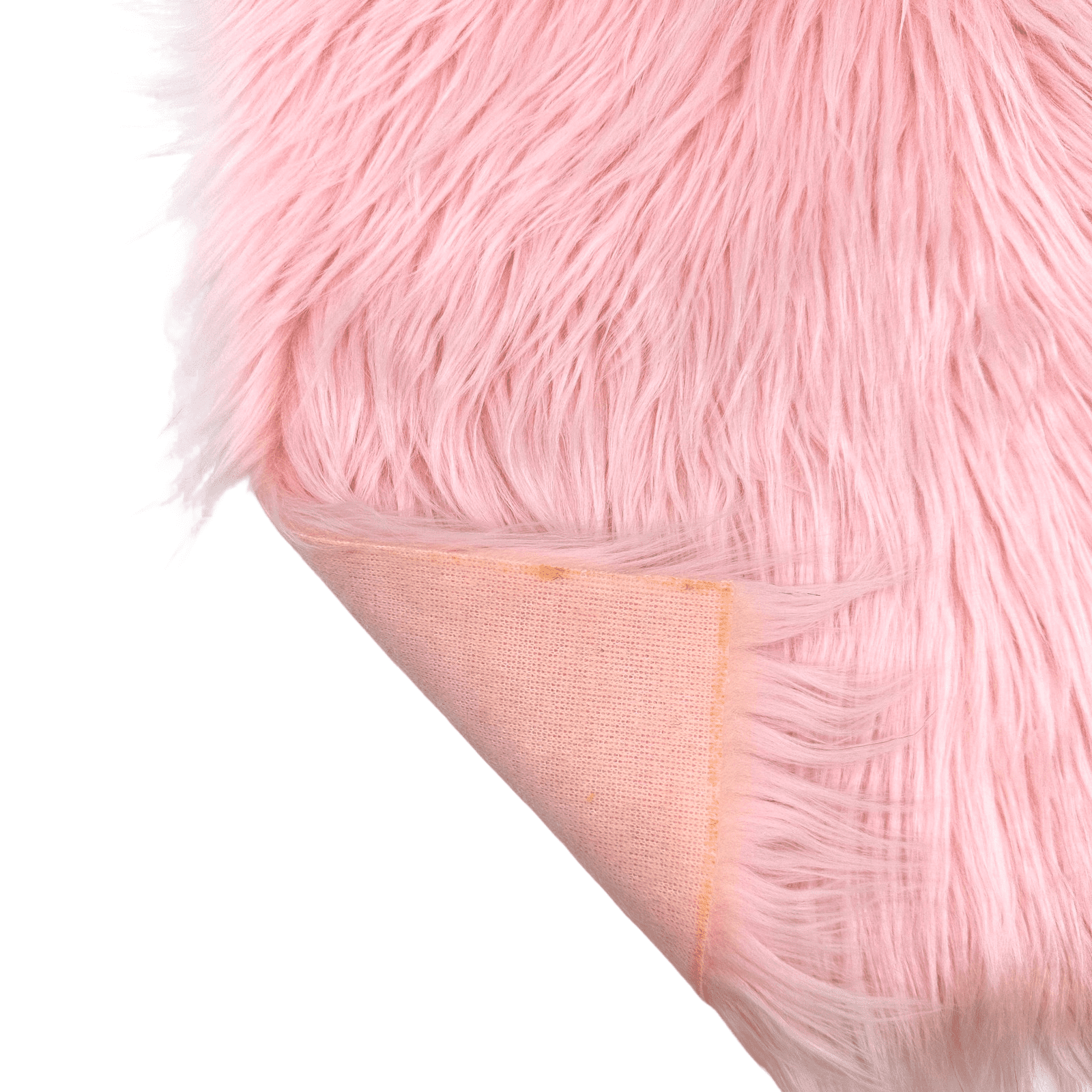 Ice Fabrics Faux Fur Fabric Squares - 30x30 Inches Pre-Cut Craft Fur Fabric - Shaggy Mohair Fabric for Costumes, Apparel, Rugs, Pillows, Decorations and More - Baby Pink Fur Fabric