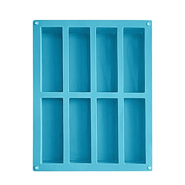 Pisexur Batería de cocina Molde rectangular de silicona de 8 cavidades para barras nutricionales/barras energéticas de cereales, trufas de chocolate y pan. para la cocina del hogar