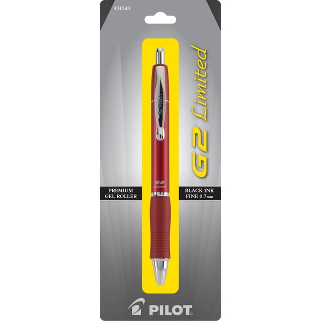 Gel Pen Pilot G2 Limited de tinta negra recargable y retráctil