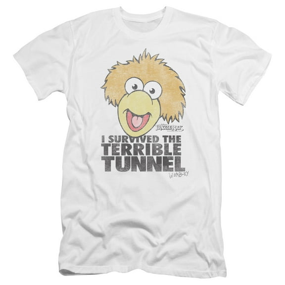 Fraggle Rock Terrible Tunnel Premium Canvas Adult Slim Fit 30/1 T-Shirt White