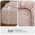 thumbnail image 4 of MooMee 100% Washed Cotton Sheet Set Queen Linen Like Textured Breathable Durable Soft Comfy 4pcs (Greyish Pink), 4 of 6