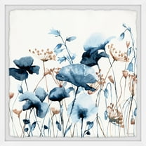 Marmont Hill Blue Flower Fields Framed Wall Art