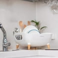 thumbnail image 6 of Nineware Kitchen Counter Compact Dish Drying Rack Over The Sink, 360° Rotatable Water Drain, Utensil Holder Included, Made in Korea (Cream White), 6 of 10