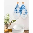 thumbnail image 2 of Blue Gradient Kitchen Dish Towels for Drying Dishes Set of 3, Abstract Polka Dots Vintage Modern Art Waffle Weave Microfiber Hand Tea Bathroom Towels Quick Dry & Absorbent Towel 12x12, 2 of 7