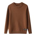 thumbnail image 4 of Qingpeng Toddler Girls Thermal Knit Sweater Kids Casual Loose Turtleneck Long Sleeves Solid Sweatshirt Fall Winter Thick Pullover, 4 of 4