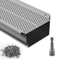thumbnail image 2 of Gutter Guard,6"Width,Aluminum Leaf Filter DIY Gutter Cover,52 PCS 208 ft Total Length,0.157"Hole Diameter&0.02"Thick Raptor Gutter Guards Fits Any Roof or Gutter Type, 2 of 6
