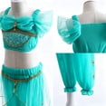 thumbnail image 5 of Rongking Girls Arabian Princess Costume with Headwear Halloween Fancy Dress Outfit 3-7T, 5 of 6