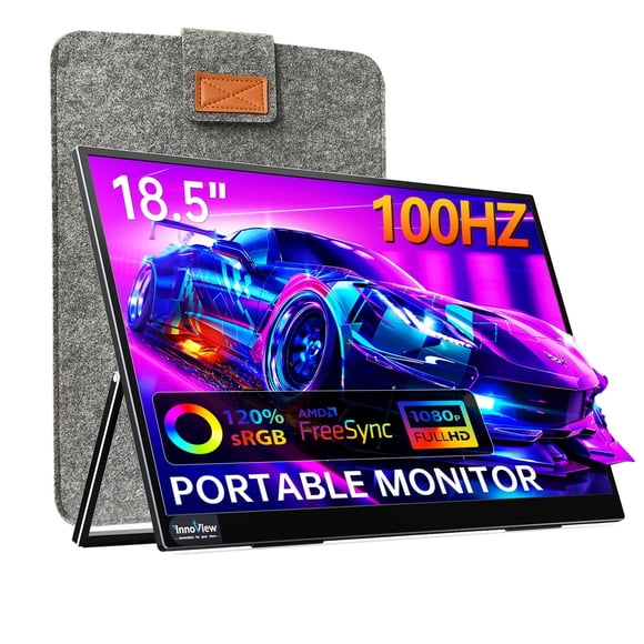 Monitor portátil InnoView de 18,5 pulgadas, 100 Hz, 120% sRGB 1080P FHD