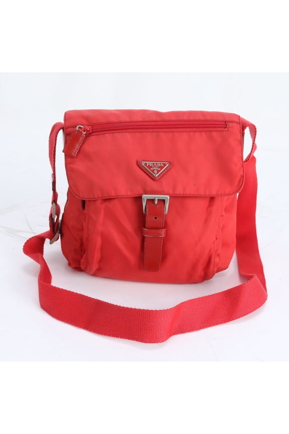 Pre-Owned Prada Tessuto Nylon Triangle Logo Shoulder Messenger Bag for Men