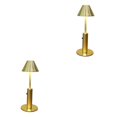 thumbnail image 2 of Baohd Dimmable Bedside Table Lamp Elegant Bar Decor Battery Powered Umbrella Gold 2Set, 2 of 6
