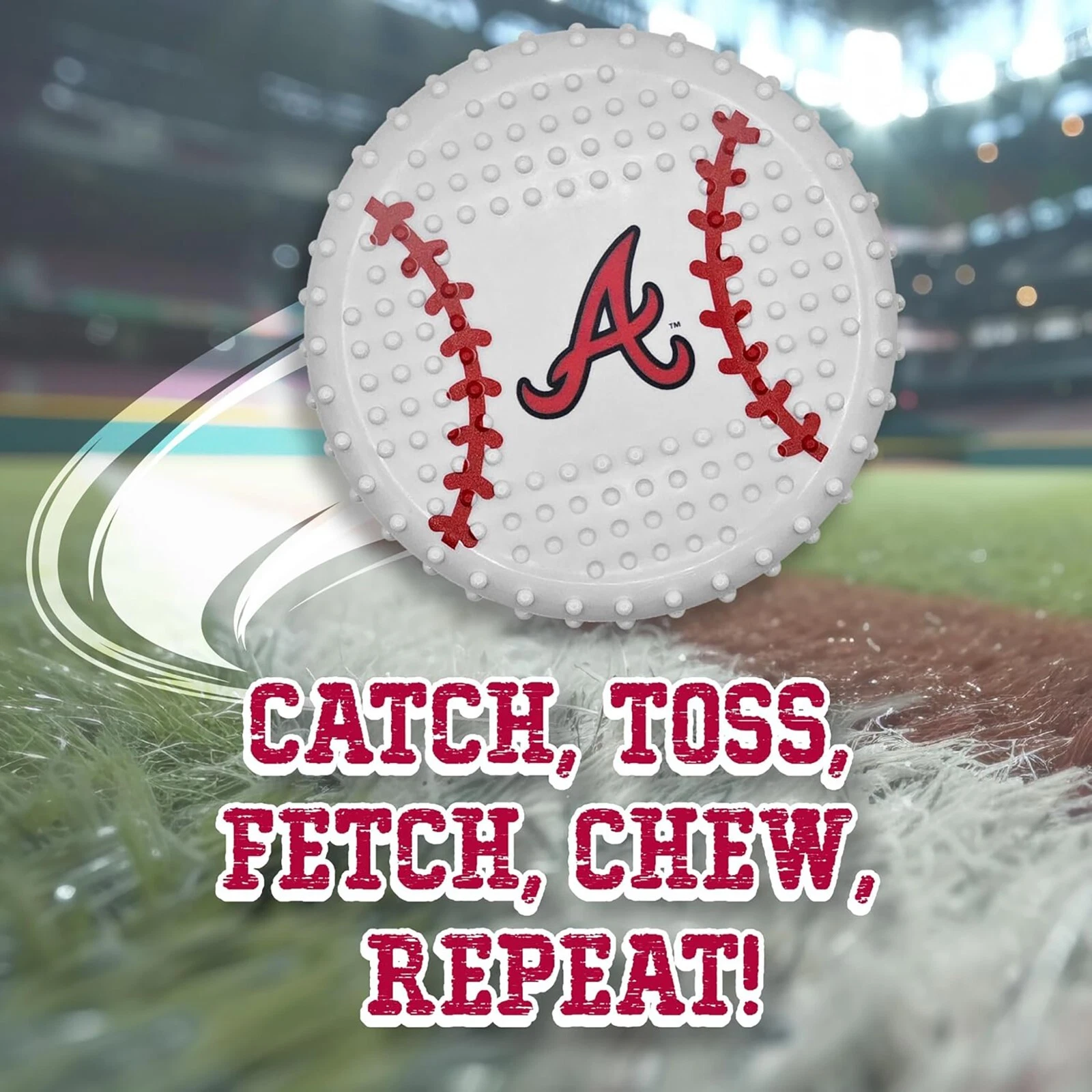 Pets First MLB Hard-Nylon Baseball Flavored Dog Chew Toys for Aggressive Chewers