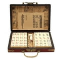 thumbnail image 1 of Portable Mahjong Chinese 144 Tiles Mah-Jong Set with Leather Box, 1 of 1