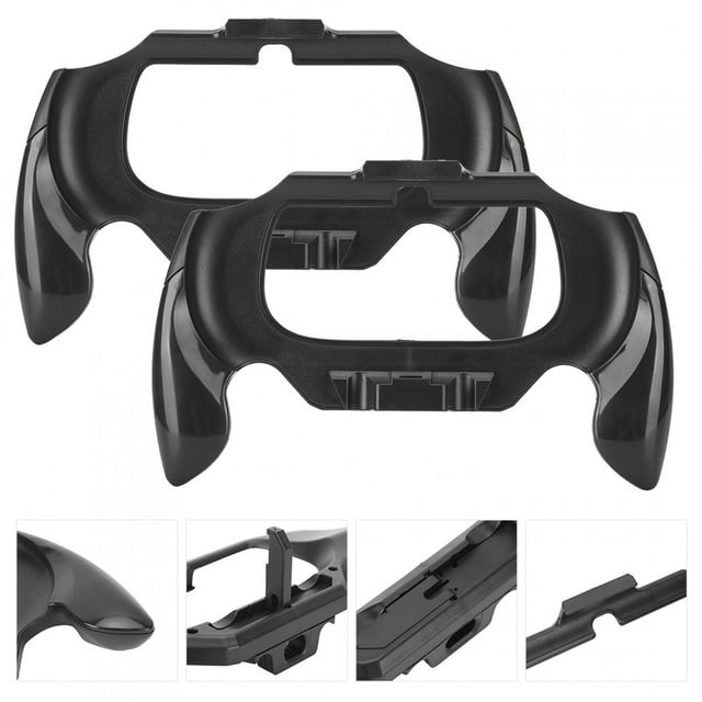 Support de Manette Poignée Courbée Support de Manette Design Ergonomique Verrouillage à un Bouton pour Manette PSV2000 PSVITA Contrôleur de Jeu Noir