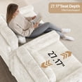 thumbnail image 6 of Noelse 3-in-1 Sleeper Chair Bed, Convertible Sofa Bed with Pull-Out Recliner, Corduroy Fabric Accent Chair, Beige, 6 of 10