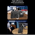 thumbnail image 4 of for Samsung Galaxy S24 FE 5G 6.7"  Case with Magnetic Ring Kickstand, Rugged Military Grade Shockproof Heavy Duty Case with Slide Camera Lens Cover for Samsung Galaxy S24 FE JS-Black, 4 of 10