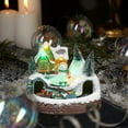 thumbnail image 6 of Rotating Train Desktop Ornament - Glowing Light & Music Holiday Village Scene Decor, Resin Xmas Festive Atmosphere Decor, USB/Battery Powered(A), 6 of 8