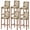 Brown, Beige, Bronze, variant on Sage Green Botanical Bar Stool Covers - Stretch Dining Chair Covers Set of 6, Summer Leaf Farmhouse Striped Bar Chair Cover Removable Counter Stool Pub Chairs Slipcovers Protectors for Kitchen/Cafe