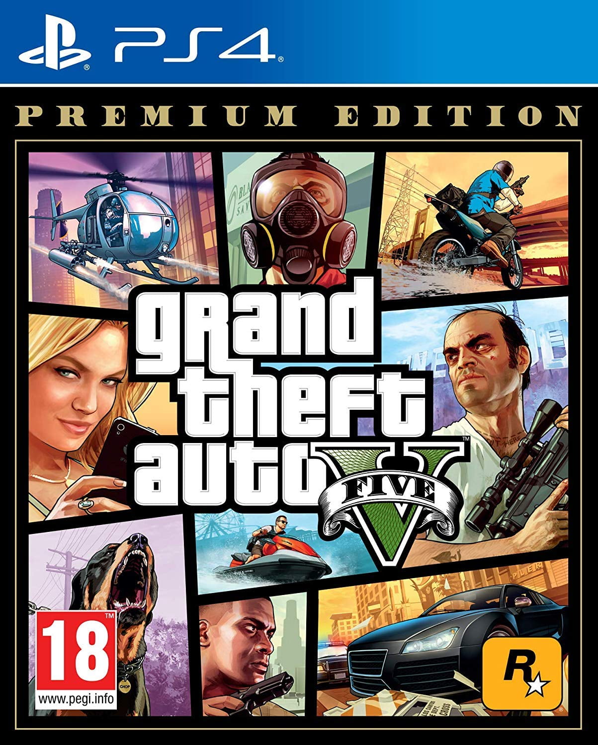 Grand Theft Auto GTA V Premium Edition (PS4 / Playstation 4) includes GTA 5 and GTA online