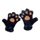 thumbnail image 5 of Guantes de invierno para mujer, guantes de felpa cálidos con cuerda para el cuello, bonitos accesorios para disfraces de fiesta de Halloween, guantes Negro Salvador Guantes de mujer, 5 of 7
