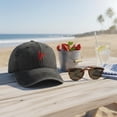 thumbnail image 4 of Byfri Lobster Embroidered Vintage Baseball Cap Washed Cotton Dad Hat for Outdoor Black 56-58cm, 4 of 7