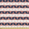 thumbnail image 1 of Abstract Fabric by the Yard Upholstery, Hipster Style Quirky Diamond Shapes Symmetric Textured Urban Modern, Decorative Fabric for DIY and Home Accents, Salmon Rose Night Blue by Ambesonne, 1 of 5