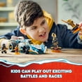 thumbnail image 4 of LEGO NINJAGO Zane’s Dragon Power Spinjitzu Race Car Building Toy Set, Features a Ninja Car, 2 Hover Flyers, Dragon Toy, and 4 Minifigures, Gift for Kids Aged 7+, 71791, 4 of 8