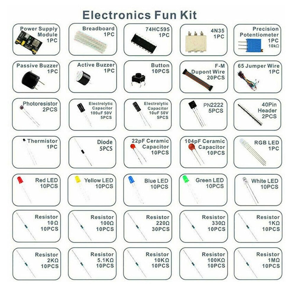 Complete For Starter Kit Breadboard With 830 Connection Points, Power Module