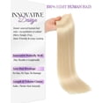 thumbnail image 3 of OVO Double Weft Hair Extensions Real Human Hair Layer Invisible PU OVO Extensions No Glue Genius Weft with  Beads for Short/Thin Hair (#60,16 Inch), 3 of 7