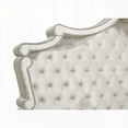 thumbnail image 3 of Justine Ivory and Camel Upholstered Tufted Eastern King Panel Bed with Elegant Wingback Design, 3 of 5