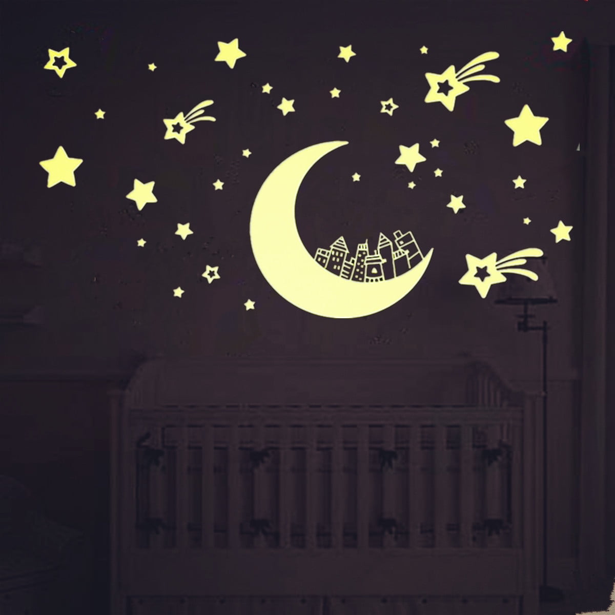 Glow In The Dark Bedroom Ceiling Wall Fluorescent Art Stickers Decal Home Decor