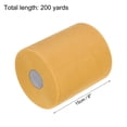 thumbnail image 2 of Unique Bargains 200 Yards Tulle Ribbon Rolls Netting Fabric Spools 6' Gold for Christmas Wrapping Wedding DIY, 2 of 5