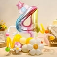 thumbnail image 2 of 40 Inch Giant Rainbow Number 4 Balloons, Birthday Balloons, Helium Mylar Foil Big Number Balloons for Birthday Party Decorations, Kids' Birthday Anniversary Party Baby Shower Parties, 2 of 11