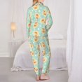 thumbnail image 6 of Goofa Cute Duck Printed Women’s 2 Piece Pajama Set Super,Pajamas Women's Long Sleeve Sleepwear Soft Button Down Loungewear Pjs Lounge Set Nightwear-Medium, 6 of 9