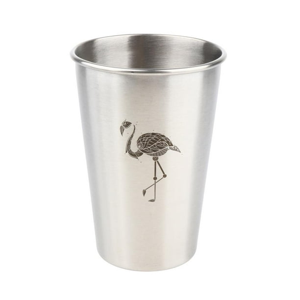 Vasos de acero inoxidable de una pinta, apilables, para viajes, para exteriores, 350 ml/500 ml 500ml
