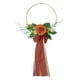 thumbnail image 3 of Corona de rosas artificiales con flores para San Valentín, marco redondo, ideal para el hogar. Naranja, 3 of 6