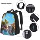 thumbnail image 3 of Disketp Playful Hedgehog Forest Pond Mochila Estampada de Gran Capacidad con Lonchera y Estuche, Set de 3 Piezas para Estudiantes, 3 of 7