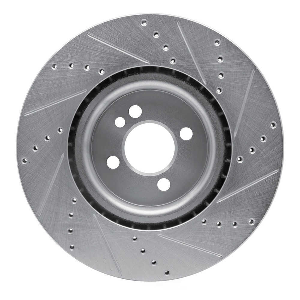 Dynamic Friction Company 631-32014L DFC Brake Rotor - Drilled And Slotted - Silver