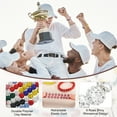 thumbnail image 3 of Uxcell Baseball Necklace Bracelet Set, 18" Baseball Necklace 7.5"  Bracelet Glitter Ice Collection Rhinestone Inspired Bead for Men Women Players Gifts(Yellow White, Pack of 2), 3 of 6
