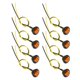 thumbnail image 1 of Luces de remolque LED para camiones Unique Bargains 12V, luces de marcador redondas de plástico impermeables amarillas, 8 piezas, 1 of 7