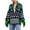 Green, variant on PUWEI Women's Knit Graphic Print Cardigan Long Sleeve Button Down Sweater Oversized Y2K Coat