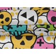 thumbnail image 4 of oneOone Velvet White Fabric Skull Craft Project Decor Fabric Printed By The Yards 58 Inches Wide, 4 of 5