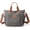 Grey, variant on Women's Canvas Tote Bag Lightweight Work Handbag Travel Crossbody Purse with Water Bottle Pocket